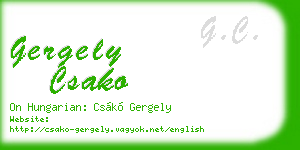 gergely csako business card